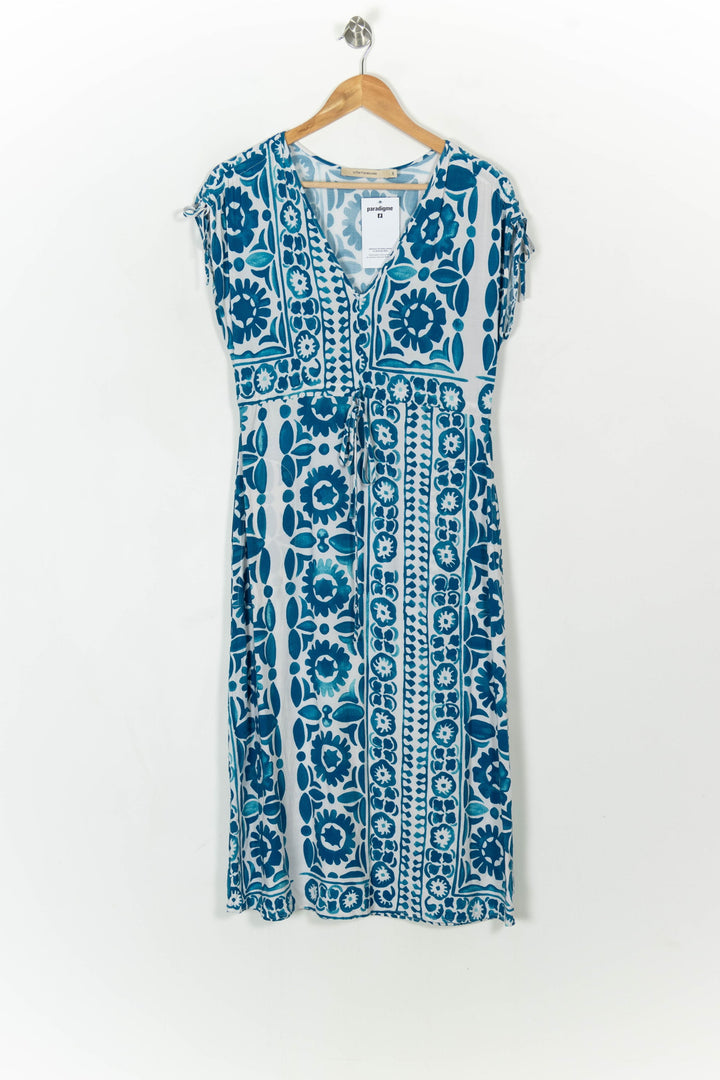 Robe Bleu et Blanc - Taille S/36 de la marque La Fée Maraboutée | PARAD120386 - Vendu par Paradigme - Image 2