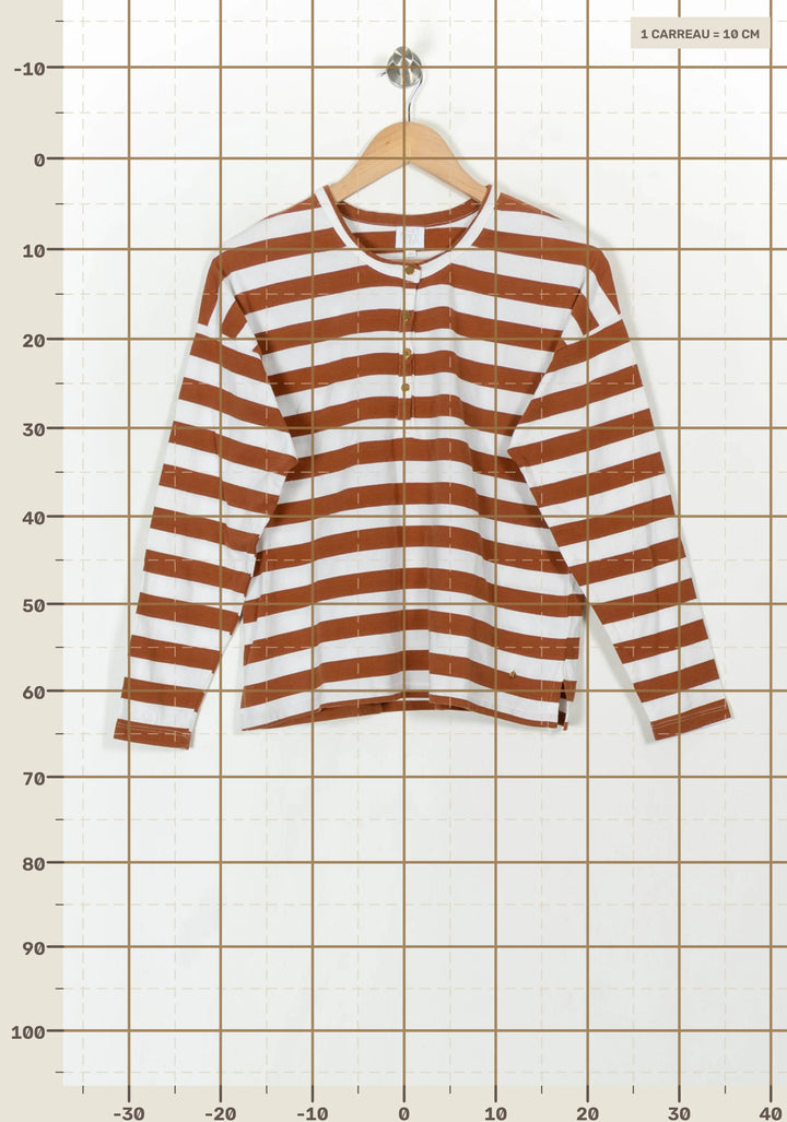 Marinière Marron et Blanche - Taille S/36 de la marque Karl Marc John | PARAD120387 - Vendu par Paradigme - Image 4