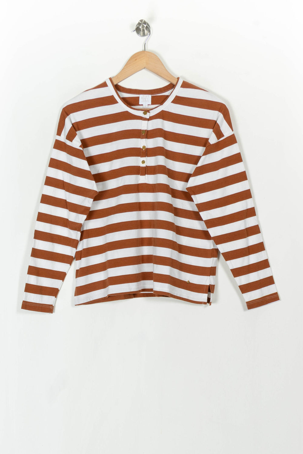 Marinière Marron et Blanche - Taille S/36 de la marque Karl Marc John | PARAD120387 - Vendu par Paradigme - Image 2