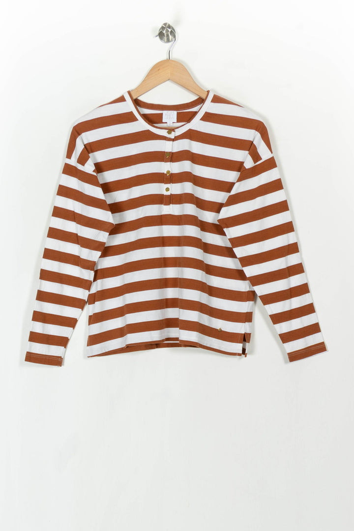 Marinière Marron et Blanche - Taille S/36 de la marque Karl Marc John | PARAD120387 - Vendu par Paradigme - Image 2