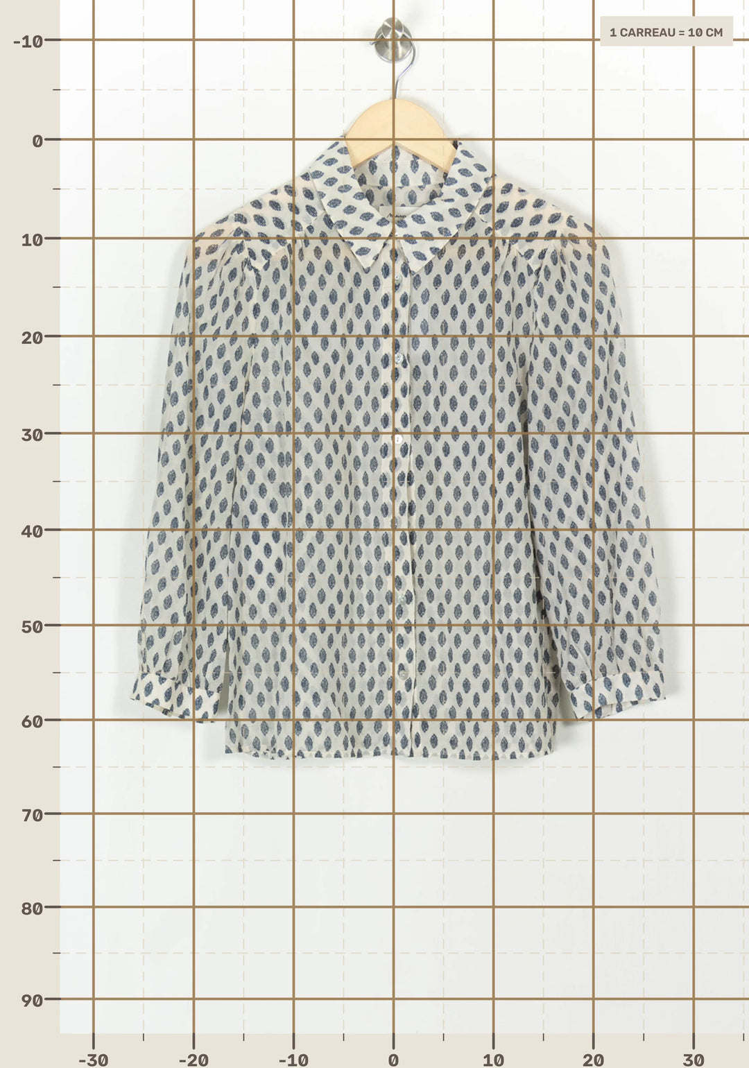 Chemise Blanche et Bleue - Taille M/38 de la marque Maison 123 | PARAD120389 - Vendu par Paradigme - Image 4