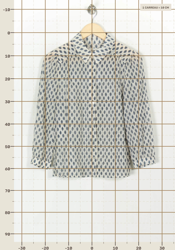 Chemise Blanche et Bleue - Taille M/38 de la marque Maison 123 | PARAD120389 - Vendu par Paradigme - Image 4