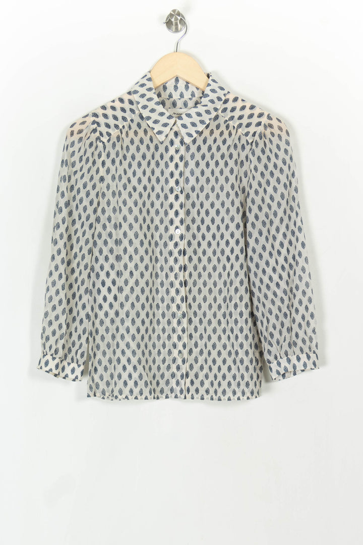 Chemise Blanche et Bleue - Taille M/38 de la marque Maison 123 | PARAD120389 - Vendu par Paradigme - Image 2