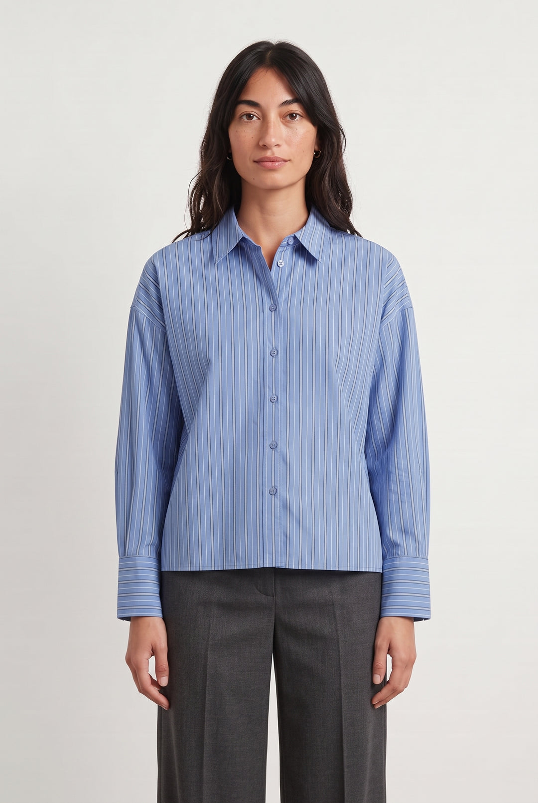 Chemise Bleu à Rayures - Taille M/38 de la marque Maison 123 | PARAD120391 - Vendu par Paradigme - Image 1