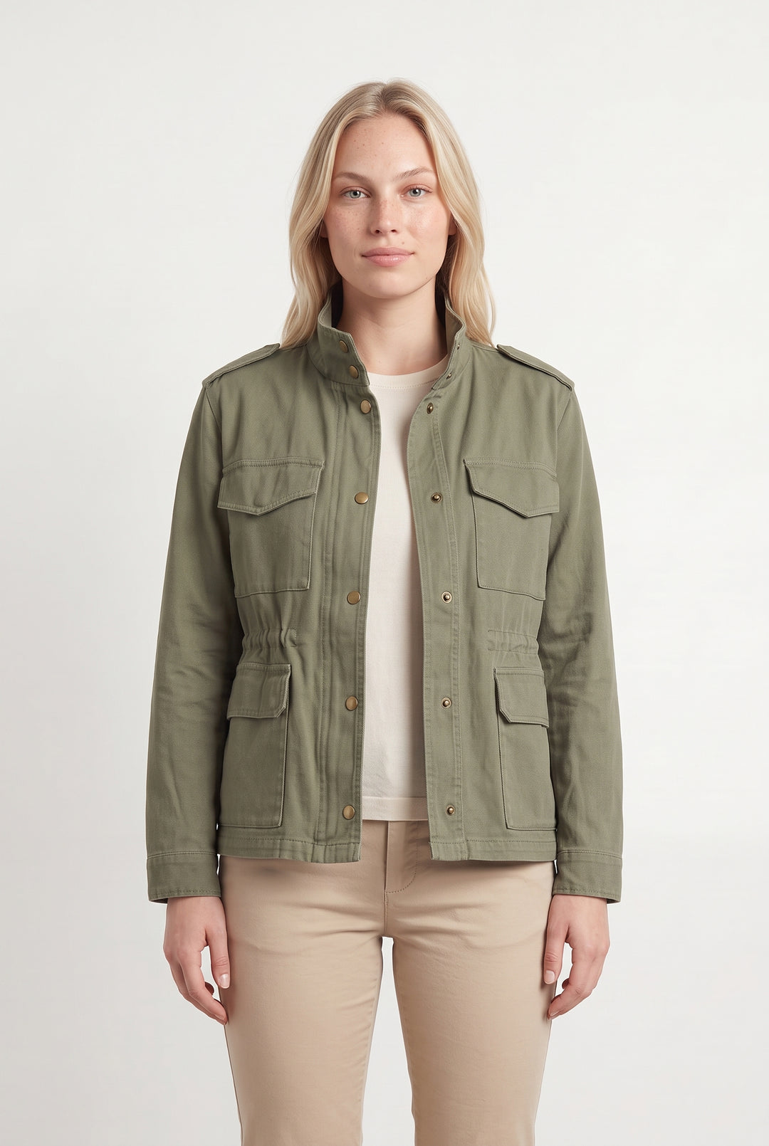 Veste Saharienne Verte - Taille L/40 de la marque Maison 123 | PARAD120392 - Vendu par Paradigme - Image 1