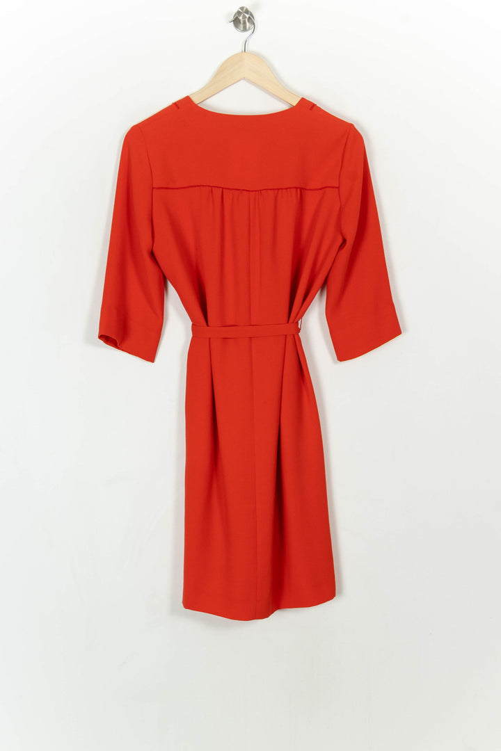 Robe Ceinturée Rouge - Taille S/36 de la marque Gerard Darel | PARAD120393 - Vendu par Paradigme - Image 5