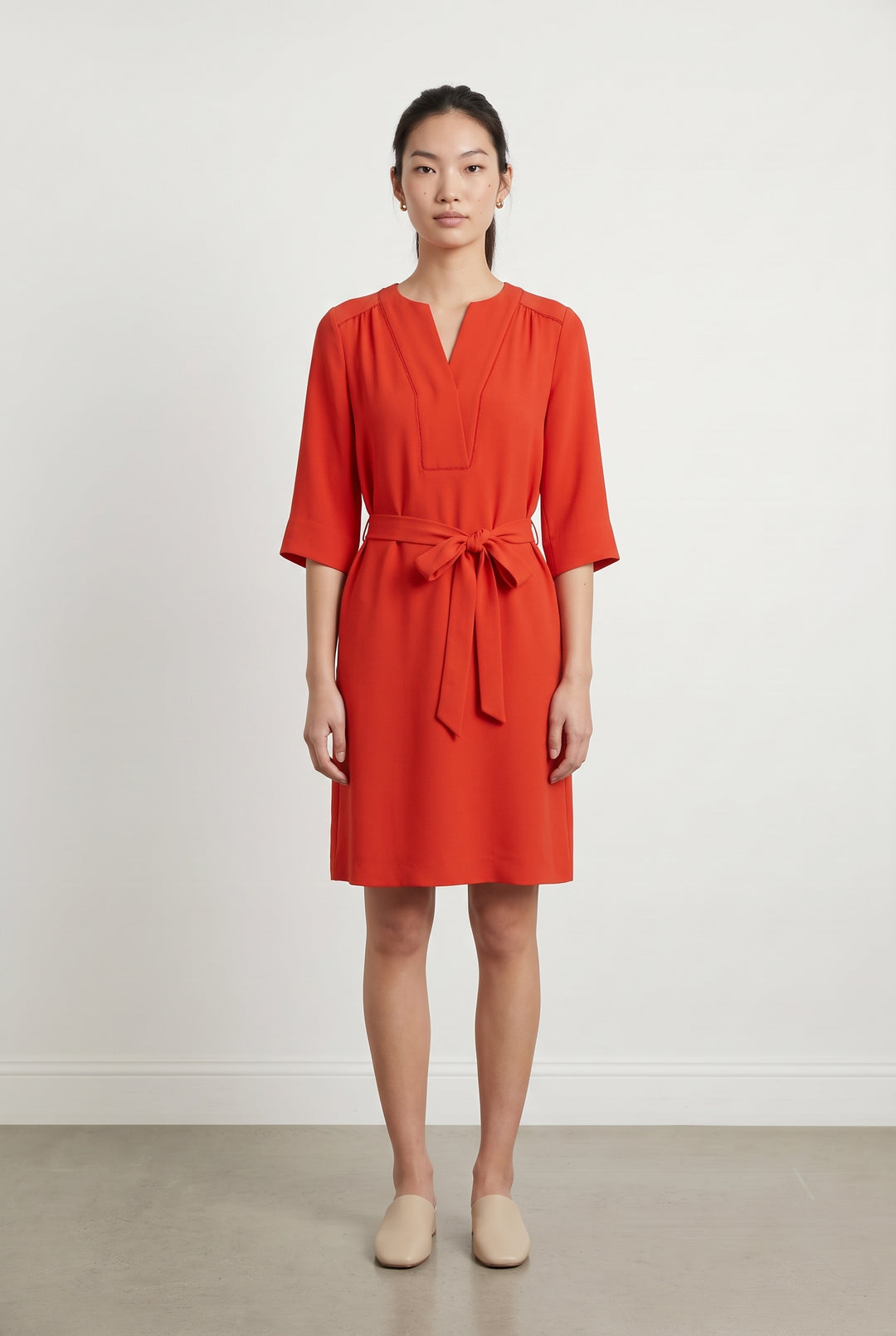 Robe Ceinturée Rouge - Taille S/36 de la marque Gerard Darel | PARAD120393 - Vendu par Paradigme - Image 1
