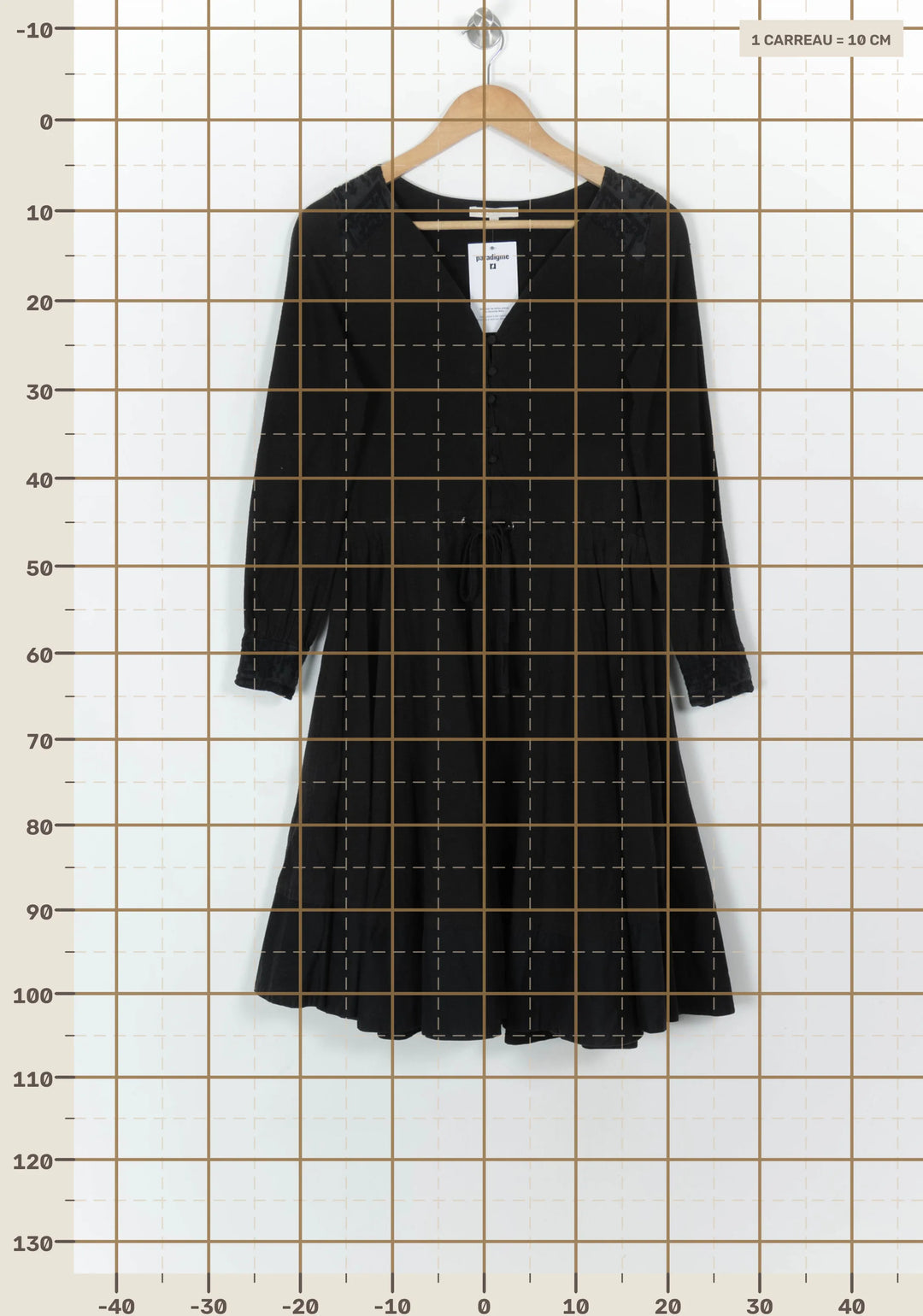Robe Midi Noire - Taille S/36 de la marque Maje | PARAD120395 - Vendu par Paradigme - Image 4