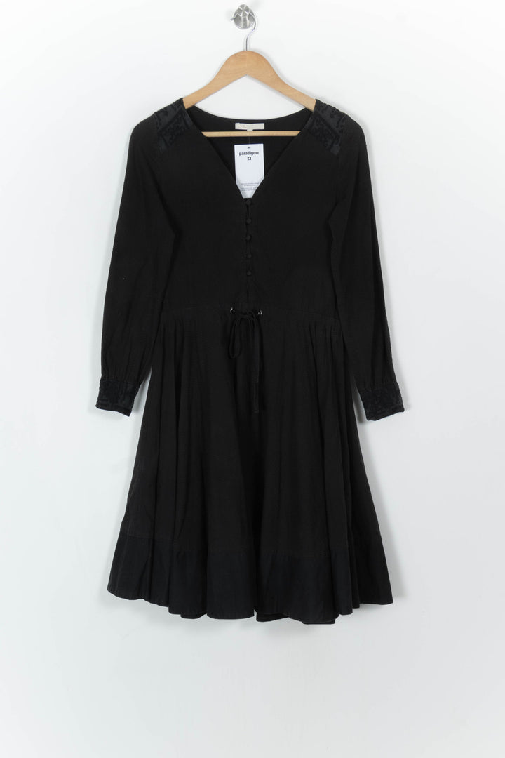 Robe Midi Noire - Taille S/36 de la marque Maje | PARAD120395 - Vendu par Paradigme - Image 2
