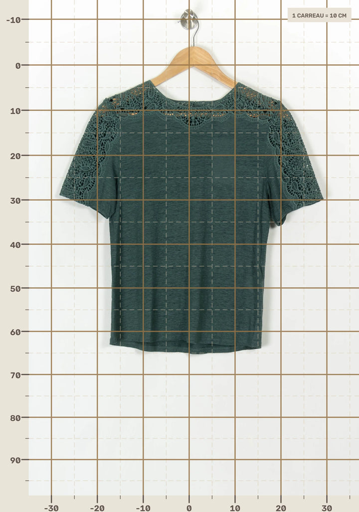 T-shirt Vert - Taille M/38 de la marque Sézane | PARAD120398 - Vendu par Paradigme - Image 4