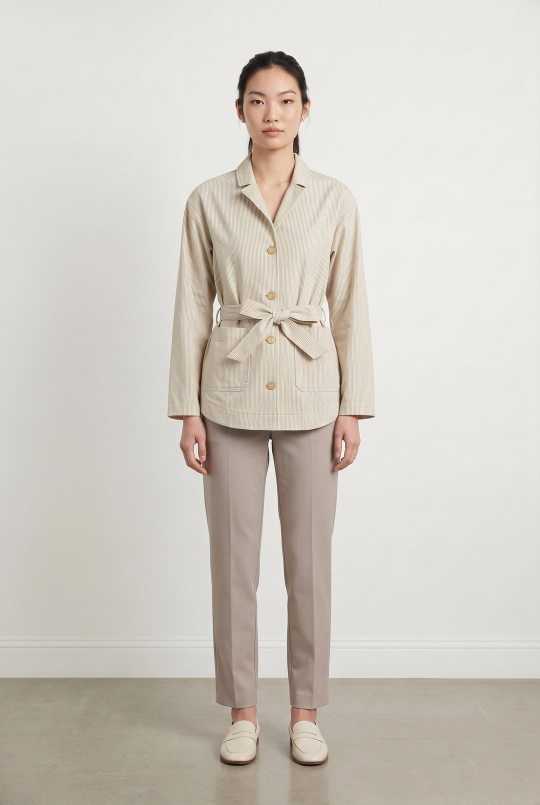 Veste Ceinturée Beige - Taille XS/34 de la marque I.Code | PARAD120405 - Vendu par Paradigme - Image 1