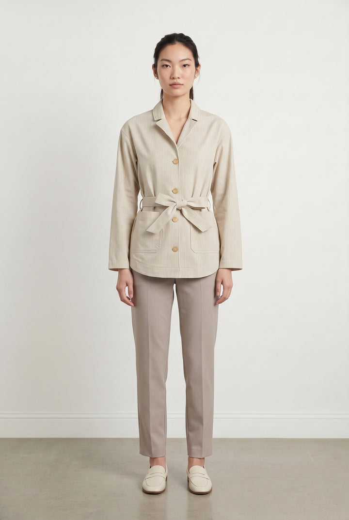 Veste Ceinturée Beige - Taille XS/34 de la marque I.Code | PARAD120405 - Vendu par Paradigme - Image 1