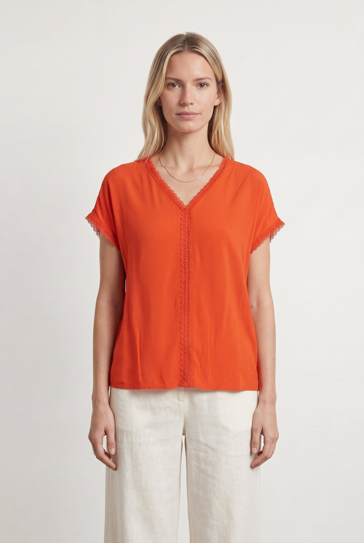 Blouse Orange - Taille S/36 de la marque Sud express | PARAD120406 - Vendu par Paradigme - Image 1
