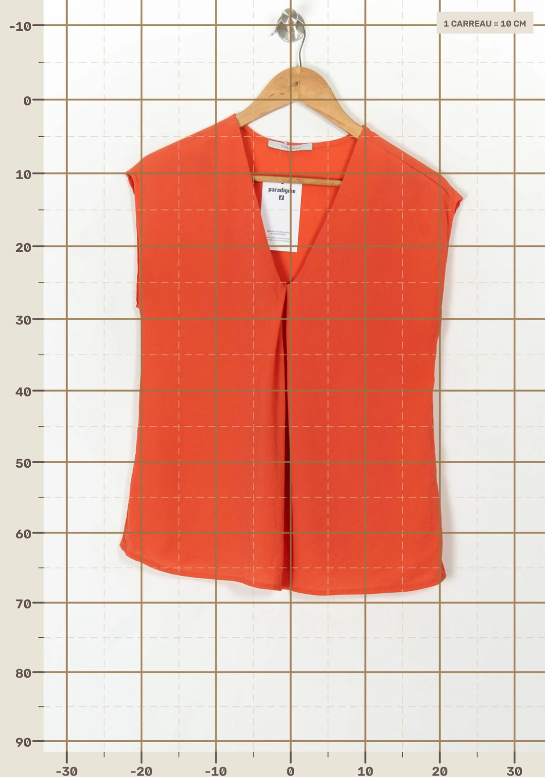 Blouse Orange - Taille S/36 de la marque Sud express | PARAD120407 - Vendu par Paradigme - Image 4