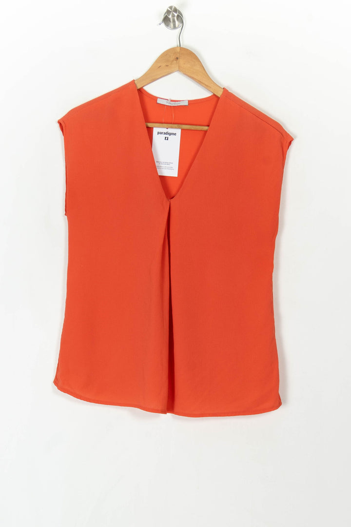 Blouse Orange - Taille S/36 de la marque Sud express | PARAD120407 - Vendu par Paradigme - Image 2