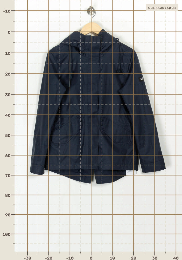 Parka Mi-longue Bleue - Taille XS/34 de la marque Aigle | PARAD120412 - Vendu par Paradigme - Image 4