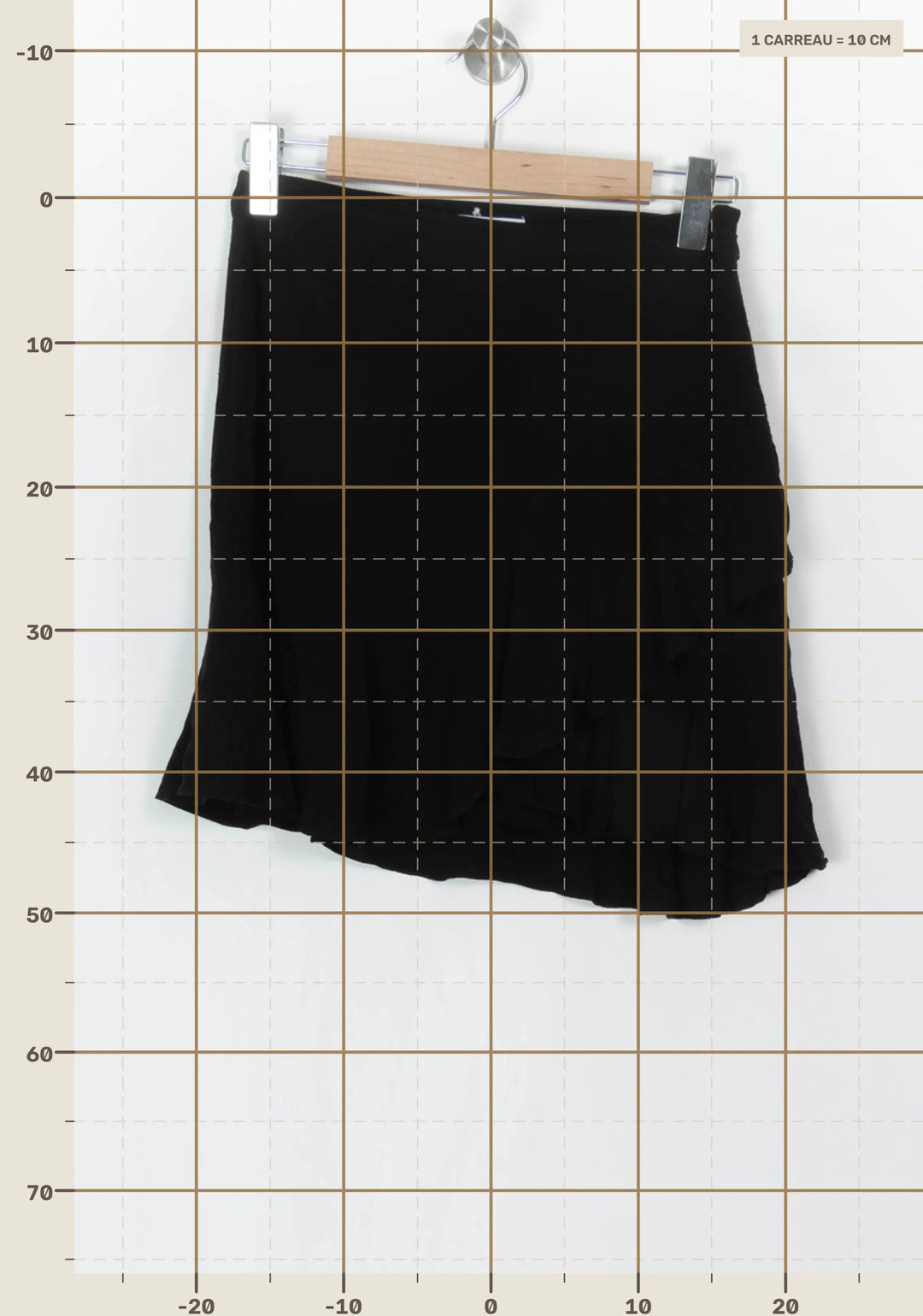 Jupe Portefeuille Noire - Taille M/38 de la marque ZAPA | PARAD120414 - Vendu par Paradigme - Image 4