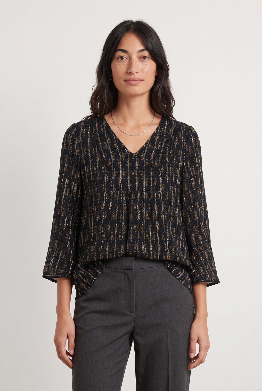 Blouse Noire et Dorée - Taille M/38 de la marque Maison 123 | PARAD120415 - Vendu par Paradigme - Image 1