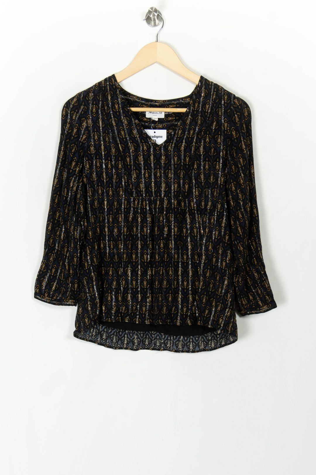Blouse Noire et Dorée - Taille M/38 de la marque Maison 123 | PARAD120415 - Vendu par Paradigme - Image 2