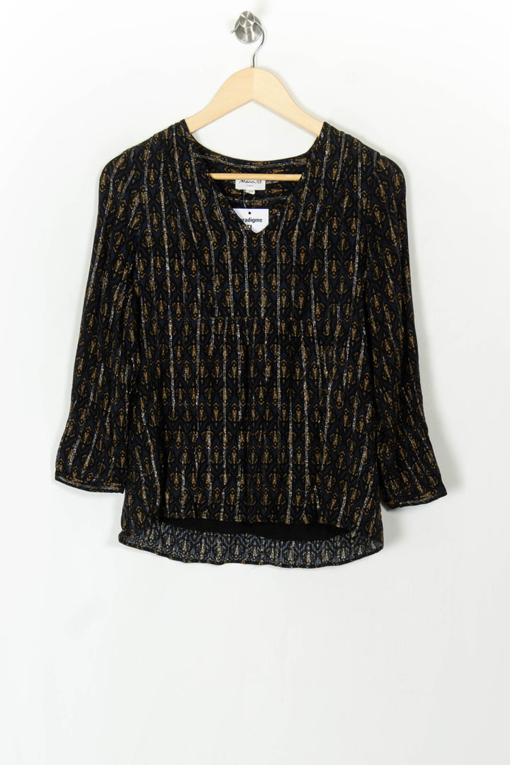 Blouse Noire et Dorée - Taille M/38 de la marque Maison 123 | PARAD120415 - Vendu par Paradigme - Image 2