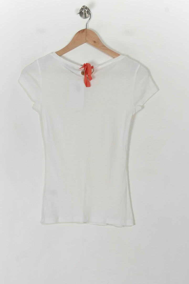 Tee-shirt Blanc et Rouge - Taille S/36 de la marque Caroll | PARAD120416 - Vendu par Paradigme - Image 5