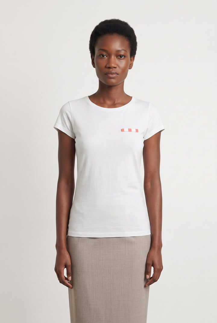 Tee-shirt Blanc et Rouge - Taille S/36 de la marque Caroll | PARAD120416 - Vendu par Paradigme - Image 1