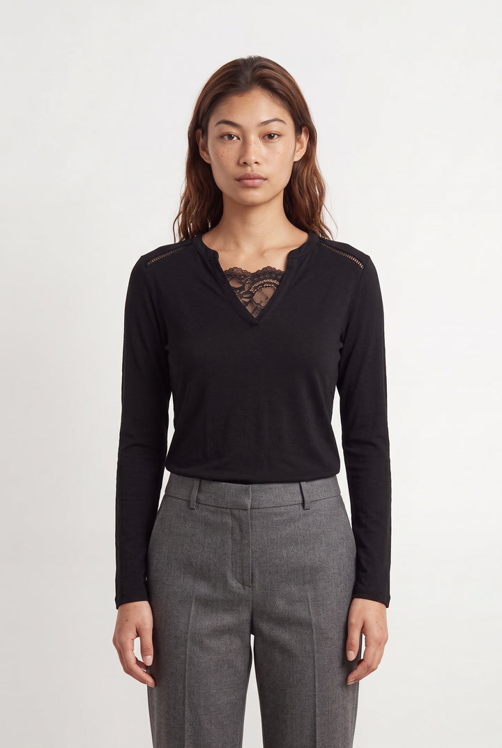 Pull Noir - Taille M/38 de la marque IKKS | PARAD120418 - Vendu par Paradigme - Image 1