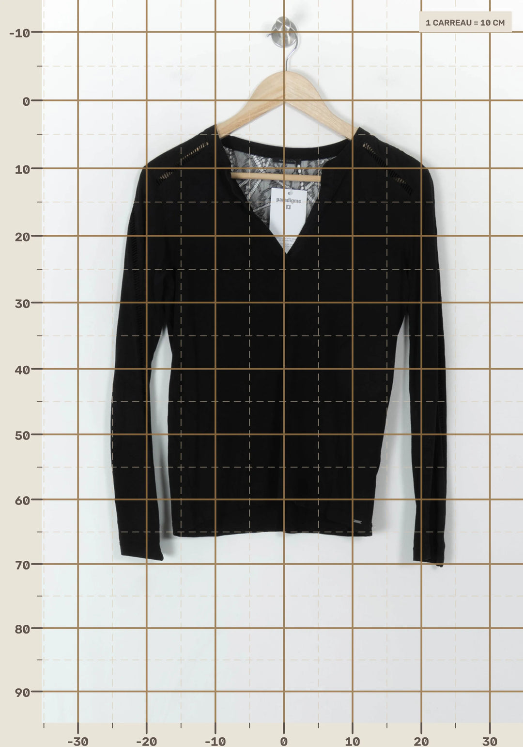 Pull Noir - Taille M/38 de la marque IKKS | PARAD120418 - Vendu par Paradigme - Image 4