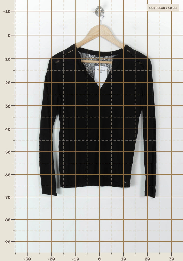 Pull Noir - Taille M/38 de la marque IKKS | PARAD120418 - Vendu par Paradigme - Image 4