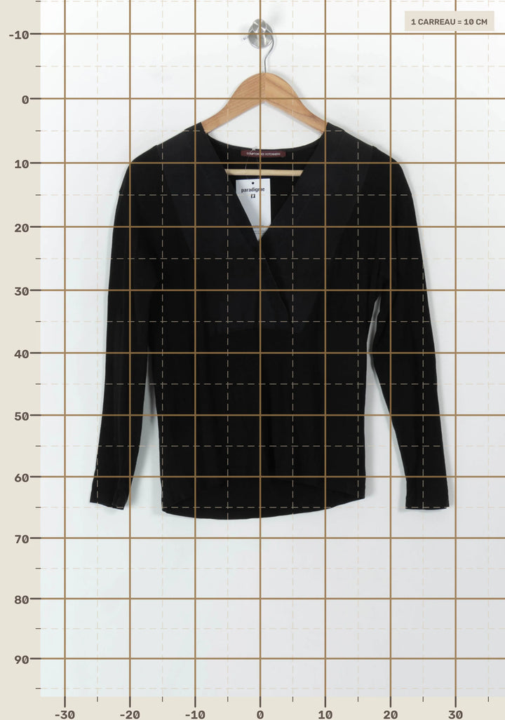 Blouse Noire - Taille S/36 de la marque Comptoir des Cotonniers | PARAD120419 - Vendu par Paradigme - Image 4