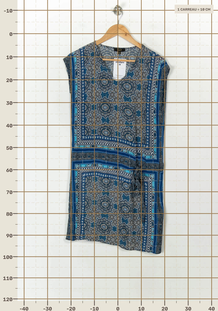 Robe Midi Bleue et Noire - Taille S/36 de la marque Maison 123 | PARAD120420 - Vendu par Paradigme - Image 4