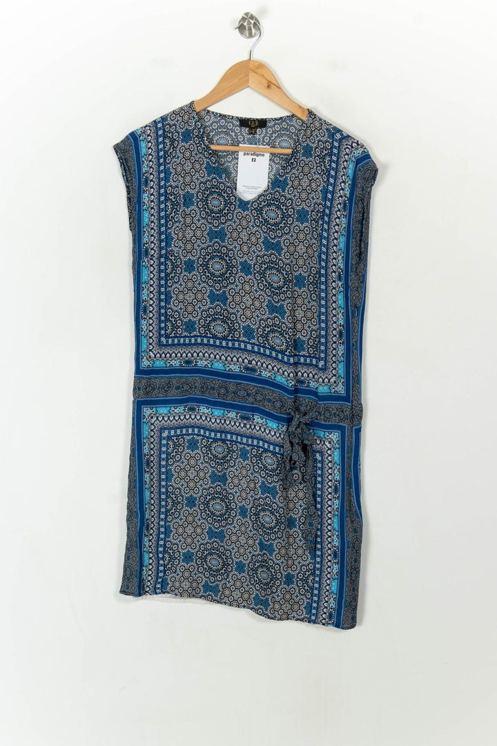 Robe Midi Bleue et Noire - Taille S/36 de la marque Maison 123 | PARAD120420 - Vendu par Paradigme - Image 2