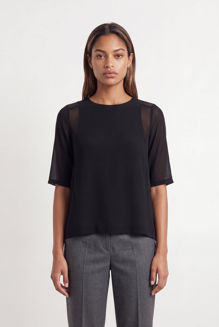 Blouse Noire - Taille XS/34 de la marque La Redoute Collections | PARAD120423 - Vendu par Paradigme - Image 1