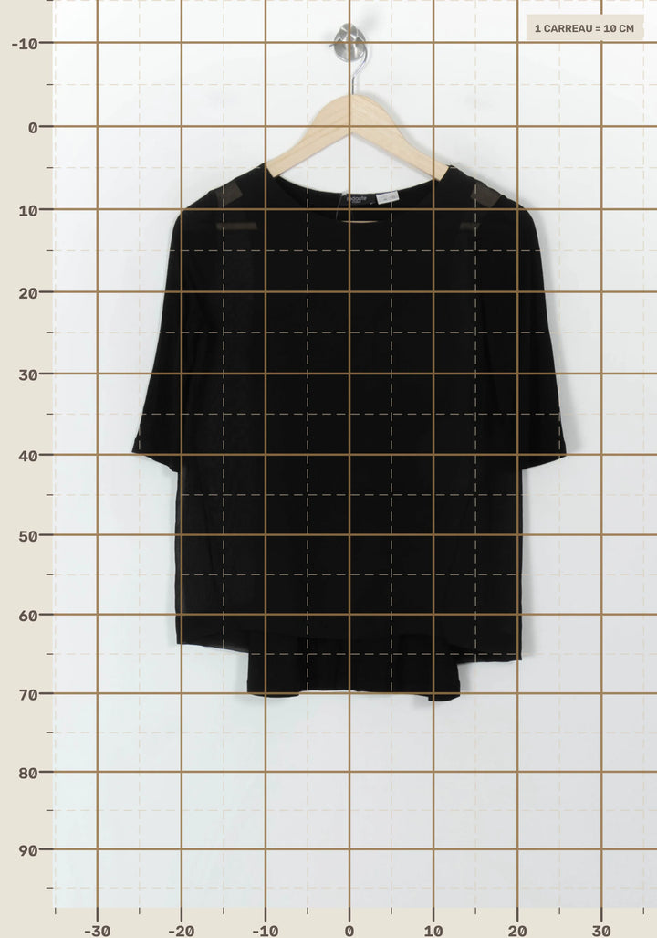 Blouse Noire - Taille XS/34 de la marque La Redoute Collections | PARAD120423 - Vendu par Paradigme - Image 4