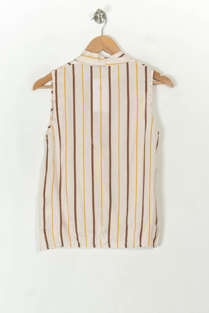 Blouse Beige et Marron - Taille M/38 de la marque La Fée Maraboutée | PARAD120424 - Vendu par Paradigme - Image 5