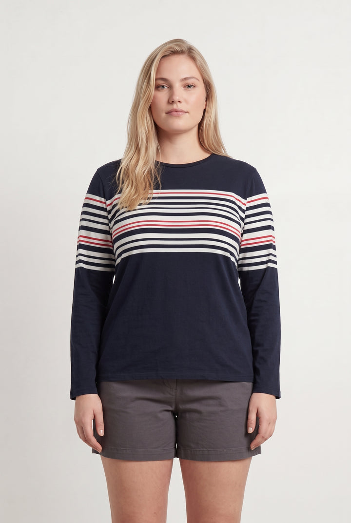 Marinière Bleu Marine et Blanc - Taille XL/42 de la marque Galeries Lafayette | PARAD120429 - Vendu par Paradigme - Image 1