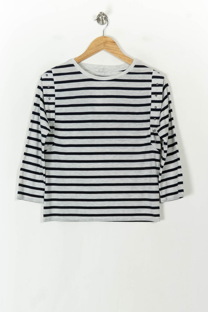Marinière Blanche et Noire - Taille S/36 de la marque IKKS | PARAD120431 - Vendu par Paradigme - Image 2