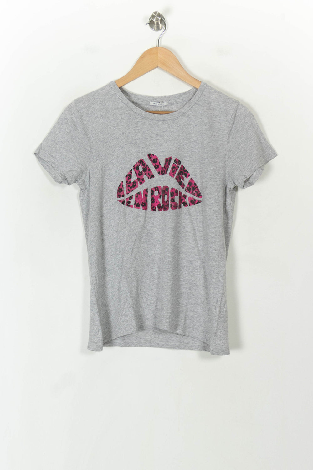 Tee-shirt Gris et Rose - Taille S/36 de la marque IKKS | PARAD120436 - Vendu par Paradigme - Image 2