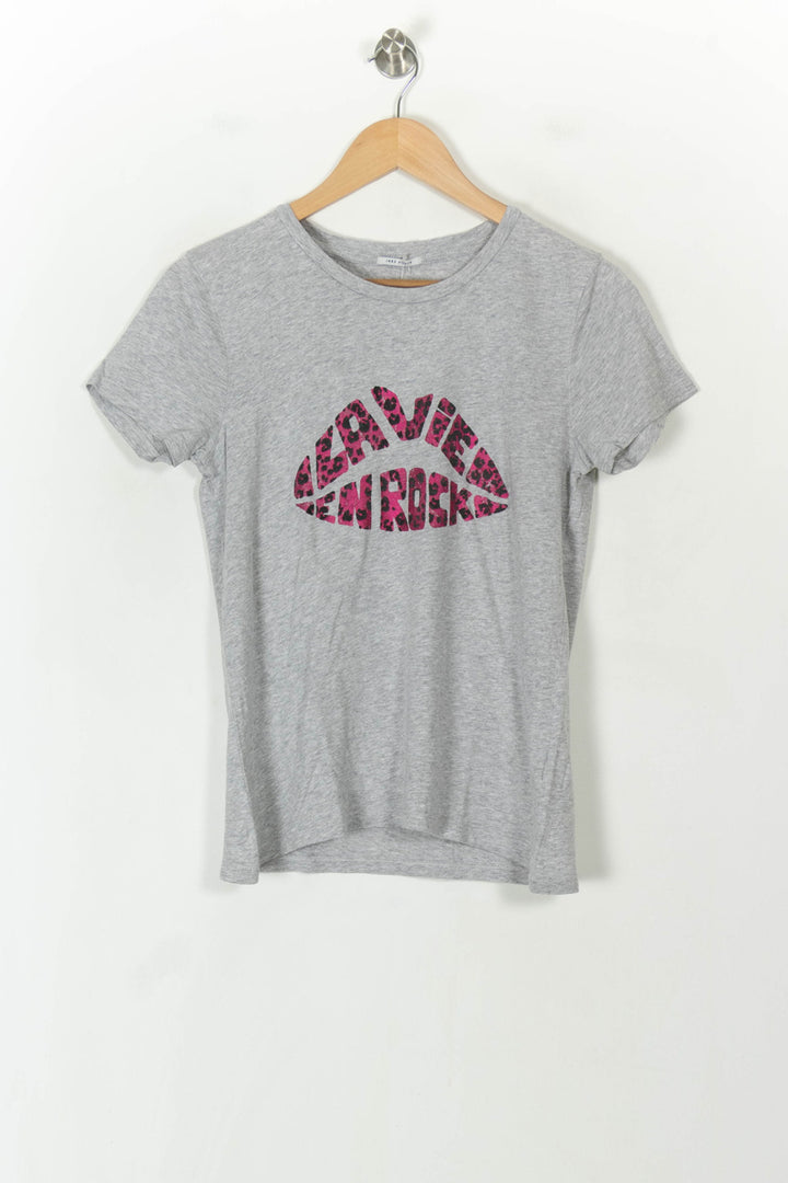 Tee-shirt Gris et Rose - Taille S/36 de la marque IKKS | PARAD120436 - Vendu par Paradigme - Image 2