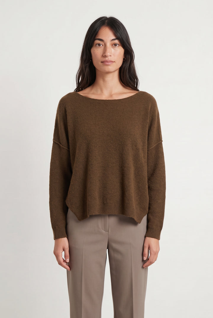 Pull Marron - Taille XS/34 de la marque American Vintage | PARAD120437 - Vendu par Paradigme - Image 1