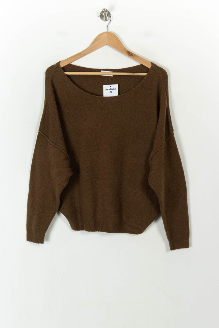 Pull Marron - Taille XS/34 de la marque American Vintage | PARAD120437 - Vendu par Paradigme - Image 2