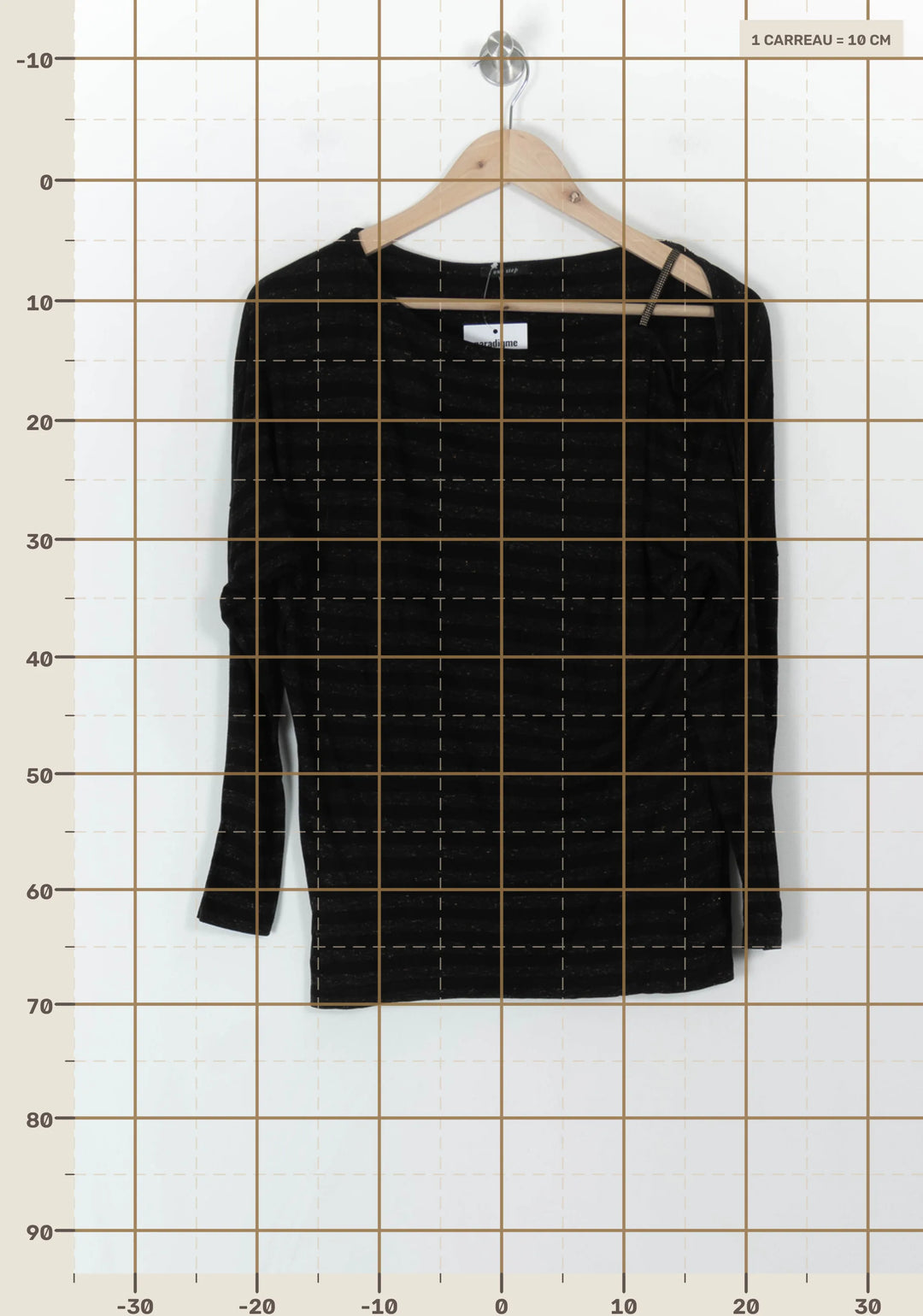 Tee-shirt Manches Longues Noir - Taille S/36 de la marque One Step | PARAD120440 - Vendu par Paradigme - Image 4
