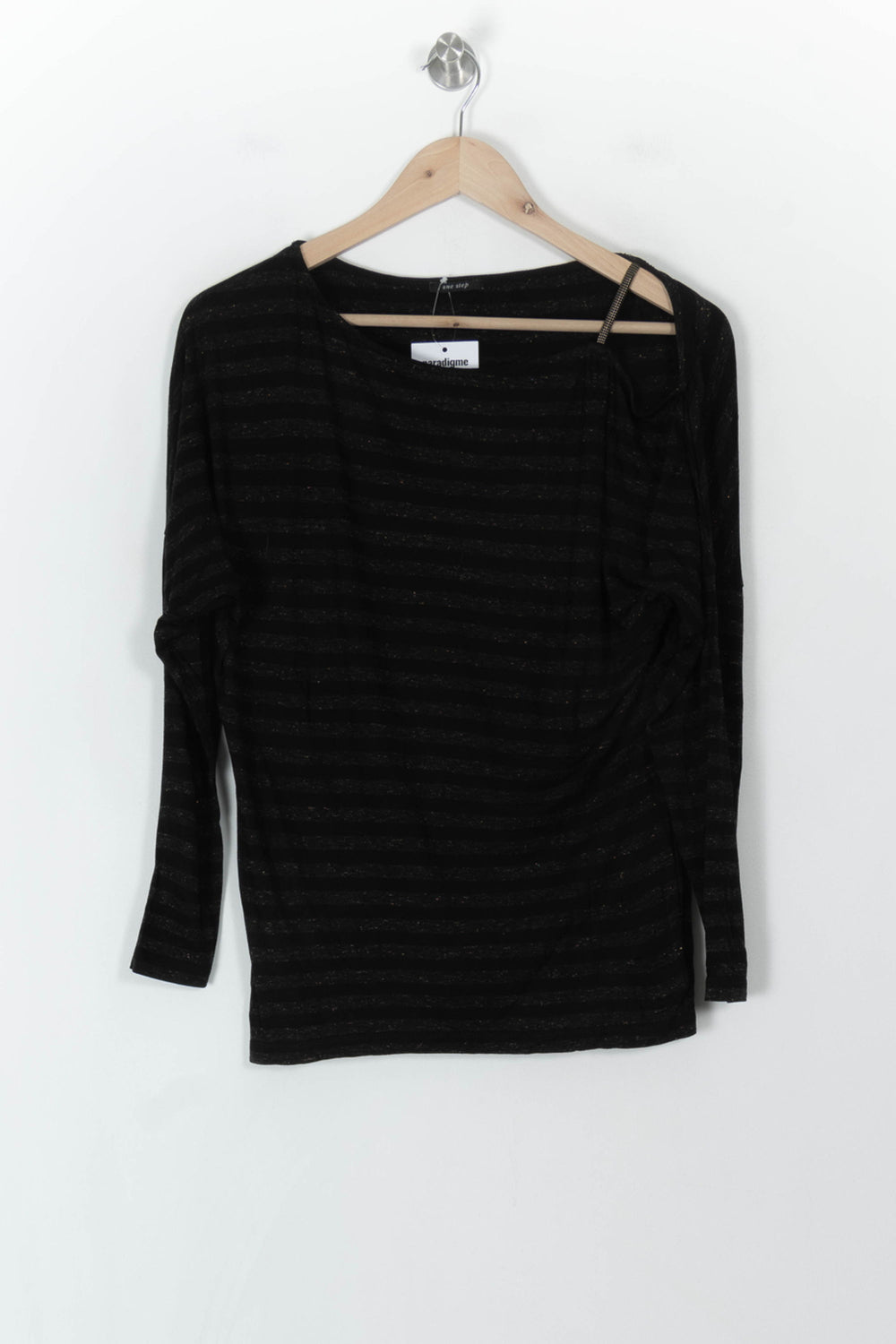 Tee-shirt Manches Longues Noir - Taille S/36 de la marque One Step | PARAD120440 - Vendu par Paradigme - Image 2