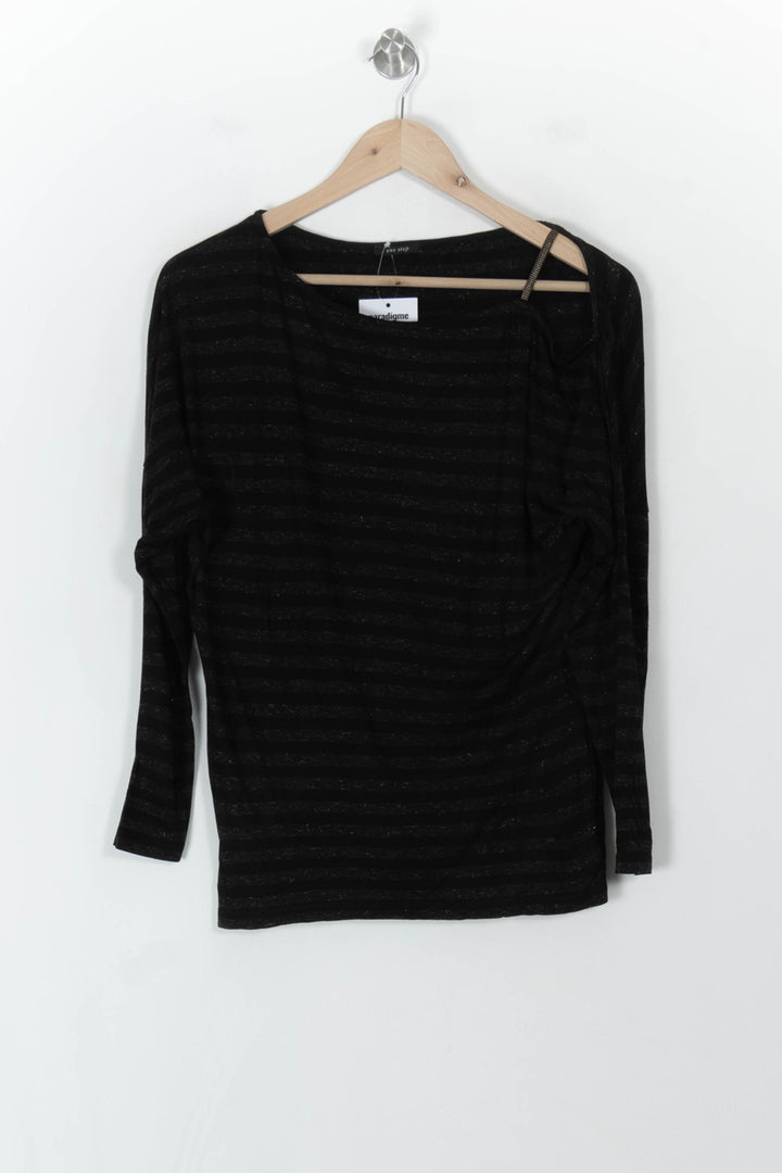 Tee-shirt Manches Longues Noir - Taille S/36 de la marque One Step | PARAD120440 - Vendu par Paradigme - Image 2