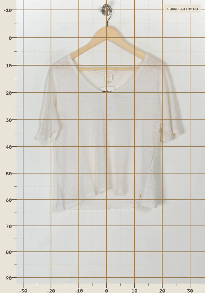 Tee-shirt Beige - Taille S/36 de la marque Des petits hauts | PARAD120444 - Vendu par Paradigme - Image 4