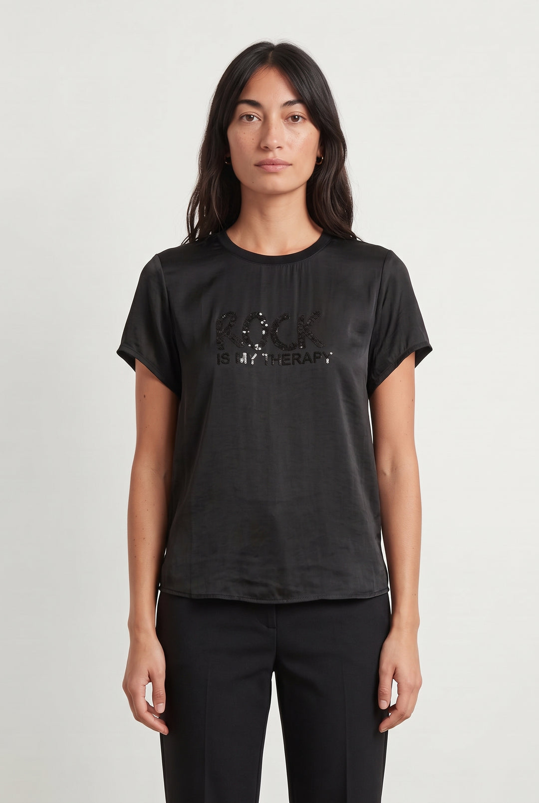 Tee-shirt Noir - Taille XS/34 de la marque IKKS | PARAD120446 - Vendu par Paradigme - Image 1