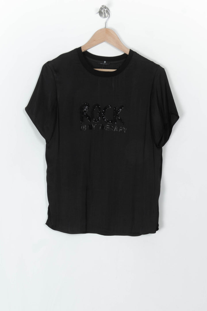 Tee-shirt Noir - Taille XS/34 de la marque IKKS | PARAD120446 - Vendu par Paradigme - Image 2
