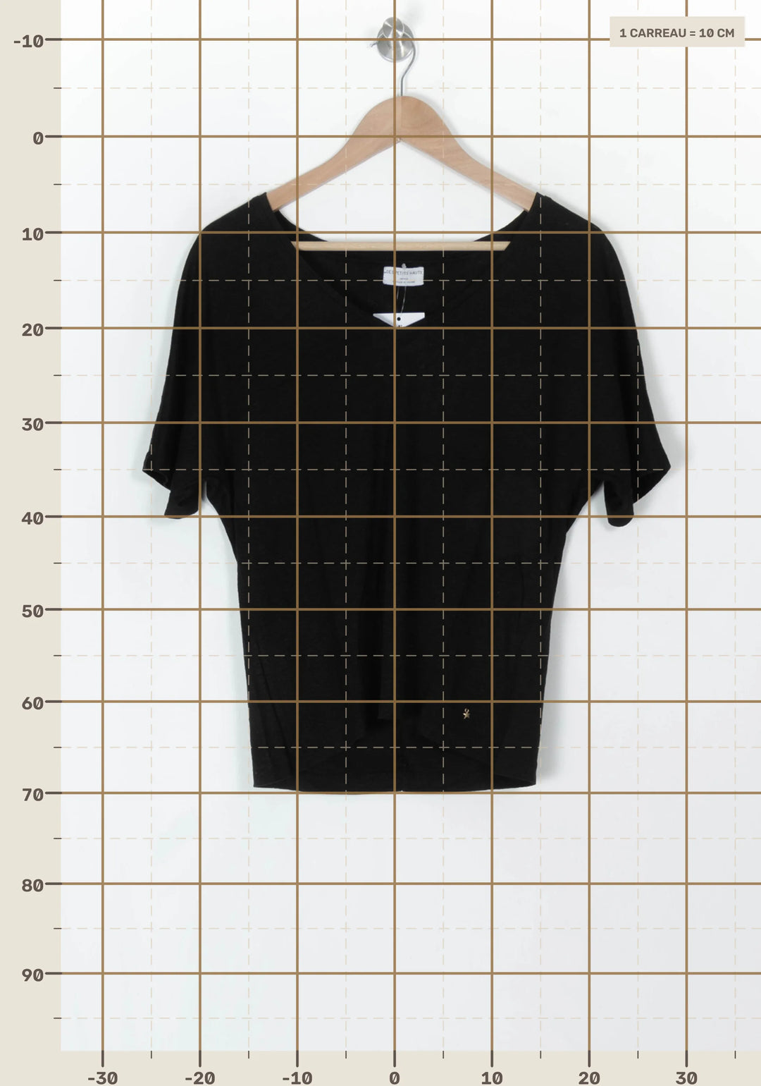 Tee-shirt Noir - Taille S/36 de la marque Des petits hauts | PARAD120447 - Vendu par Paradigme - Image 4