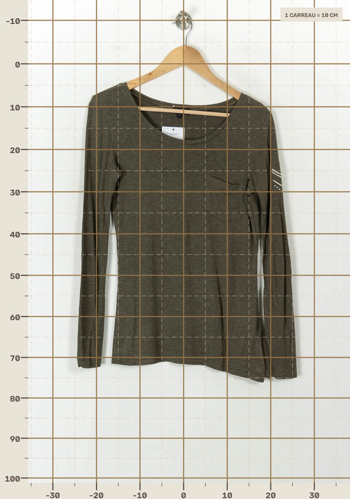 Tee-shirt Manches Longues Vert - Taille L/40 de la marque IKKS | PARAD120448 - Vendu par Paradigme - Image 4