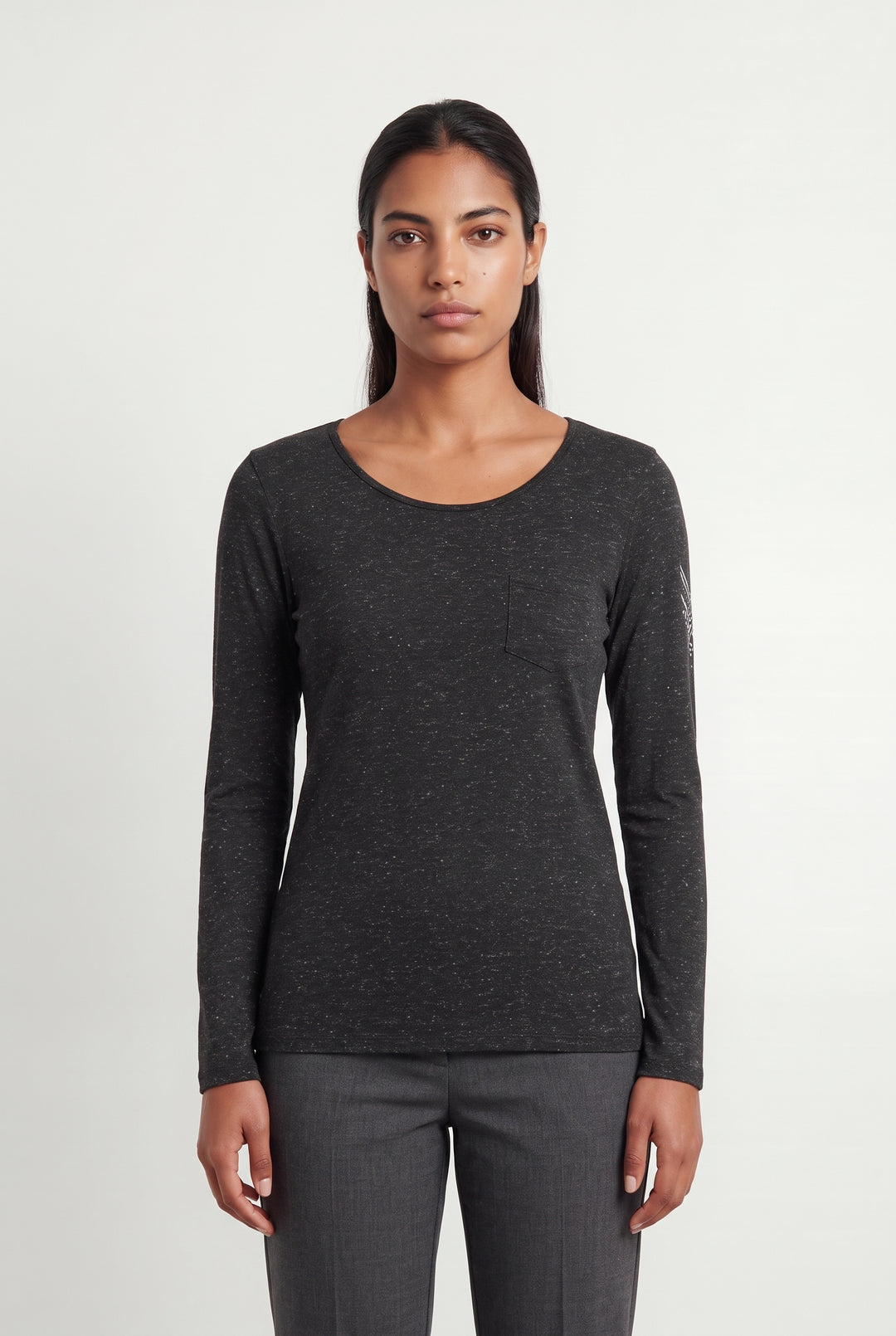 Tee-shirt Manches Longues Gris - Taille L/40 de la marque IKKS | PARAD120453 - Vendu par Paradigme - Image 1